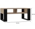Moderní konferenční stolek 2P dub sonoma/černý